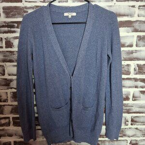 Madewell XS Light Blue Button Cardigan Sweater Pockets V-Neck Lightweight